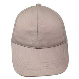 MAX GREY Baseball Cap Hat Beige One Size Cotton Strapback Adjustable Solid Blank